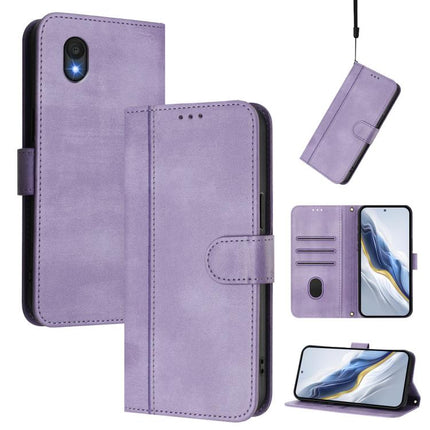 Line Splicing Buckle Retro Leather Phone Case, For TCL 50 LE / TCL K23 / K24, For TCL 50 XL 5G / 50 XL NxtPaper, For TCL 201