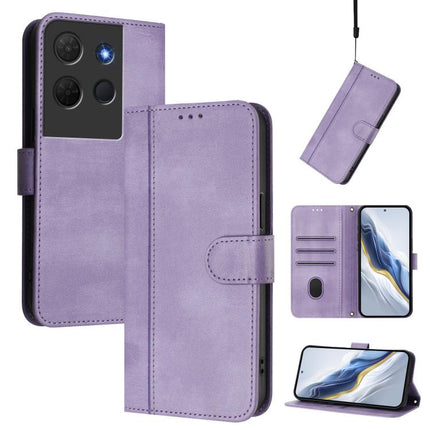 Line Splicing Buckle Retro Leather Phone Case, For TCL 503, For TCL 50 5G / 50 XE / 50 XE NxtPaper, For TCL 50 Nxtpaper /  50 Pro NxtPaper