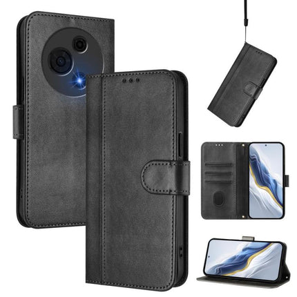 Line Splicing Buckle Retro Leather Phone Case, For TCL 60 NxtPaper, For TCL 605 / 60 SE, For TCL 60R 5G