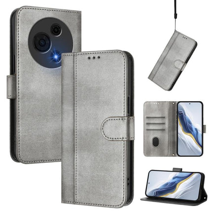 Line Splicing Buckle Retro Leather Phone Case, For TCL 60 NxtPaper, For TCL 605 / 60 SE, For TCL 60R 5G