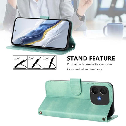 Line Splicing Buckle Retro Leather Phone Case, For TCL K70 Power 4G / K70 4G, For TCL Nxtpaper 70 Pro 5G, For TCL K32 5G / K33 5G