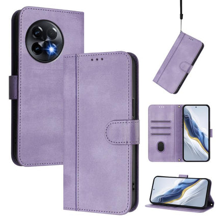 Line Splicing Buckle Retro Leather Phone Case, For OnePlus 11R, For Oneplus 11, For OnePlus Nord CE 3