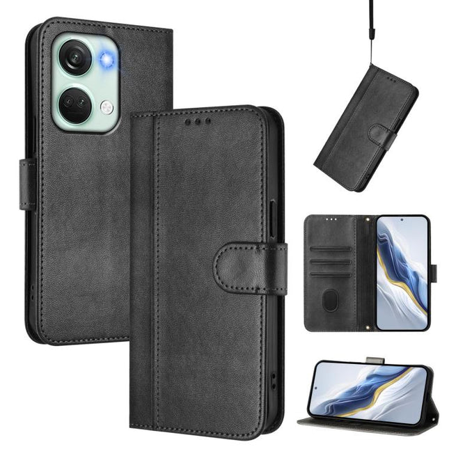 Line Splicing Buckle Retro Leather Phone Case, For OnePlus 12, For OnePlus Nord CE 3 Lite / Nord N30, For Oneplus Nord 3 / OnePlus Ace 2V