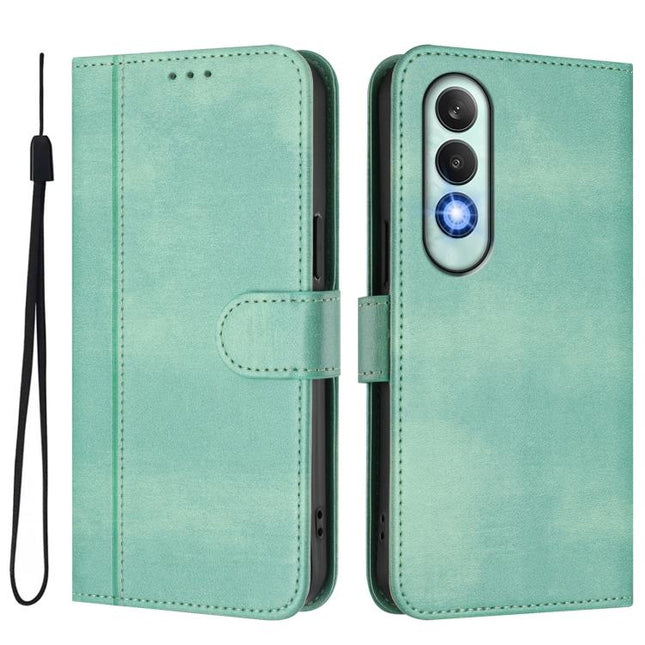Line Splicing Buckle Retro Leather Phone Case, For OnePlus Nord CE4, For OnePlus Nord N30 SE, For OnePlus 12R