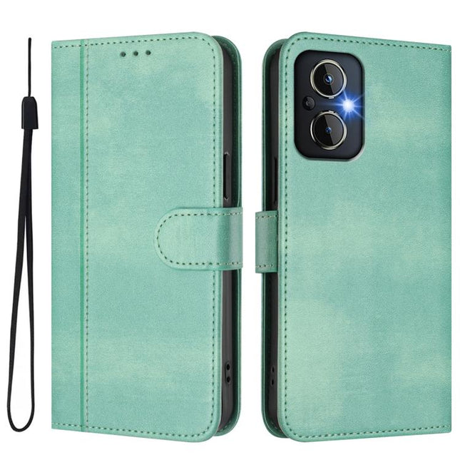 Line Splicing Buckle Retro Leather Phone Case, For OnePlus Nord N20 5G, For OnePlus Nord N200 5G, For OnePlus 9R / OnePlus 8T