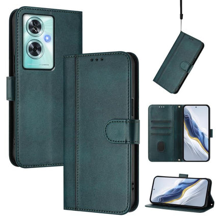 Line Splicing Buckle Retro Leather Phone Case, For OnePlus Nord CE4, For OnePlus Nord N30 SE, For OnePlus 12R