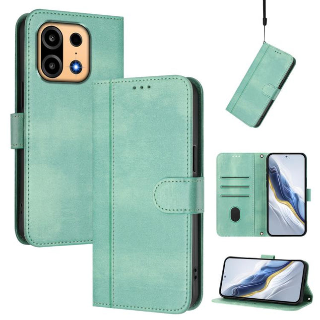 Line Splicing Buckle Retro Leather Phone Case, For OnePlus Turbo 6X Pro 5G, For OnePlus Turbo 6 / Turbo 6V, For OnePlus Ace 5 Ultra
