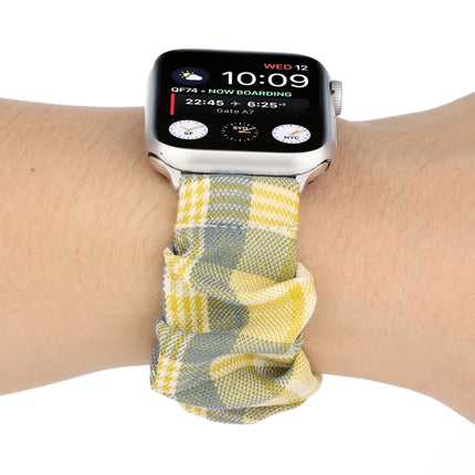 JK Uniform Style Cloth + Stainless Steel Watch Wrist Strap, For Apple Watch Series 7 45mm / 6 & SE & 5 & 4 44mm / 3 & 2 & 1 42mm, For Apple Watch Series 7 41mm / 6 & SE & 5 & 4 40mm / 3 & 2 & 1 38mm