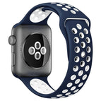 For Apple Watch 42mm / 41mm / 40mm / 38mm / Dark Blue White