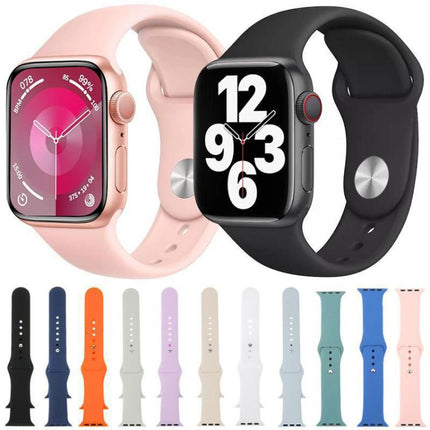 xDfind Solid Color Silicone Sports Watch Band, For Apple Watch 46mm / 49mm / 45mm / 44mm, For Apple Watch 42mm / 41mm / 40mm / 38mm