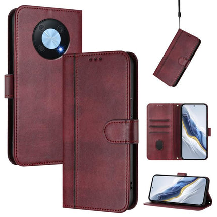Line Splicing Buckle Retro Leather Phone Case, For Huawei Enjoy 50 Pro / Huawei Nova Y90, For Huawei Enjoy 50 / Nova Y70 / Nova Y70 Plus, For Huawei Nova 9