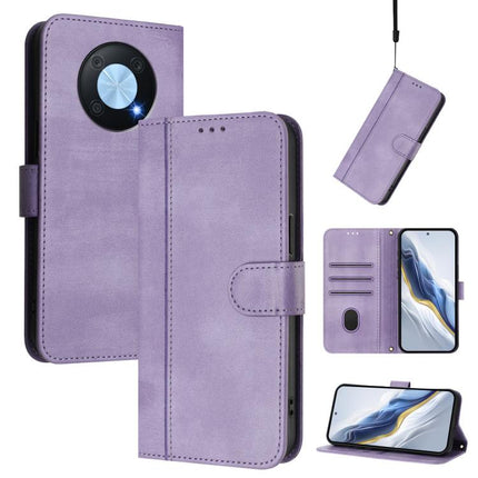 Line Splicing Buckle Retro Leather Phone Case, For Huawei Enjoy 50 Pro / Huawei Nova Y90, For Huawei Enjoy 50 / Nova Y70 / Nova Y70 Plus, For Huawei Nova 9