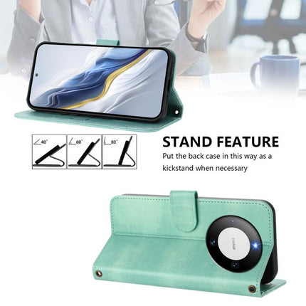 Line Splicing Buckle Retro Leather Phone Case, For Huawei Mate 60, For Huawei P60 Art, For Huawei P60 / P60 Pro