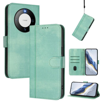 Line Splicing Buckle Retro Leather Phone Case, For Huawei Nova 12s Global, For Huawei Pura 70, For Huawei Mate 60 Pro / Mate 60 Pro+