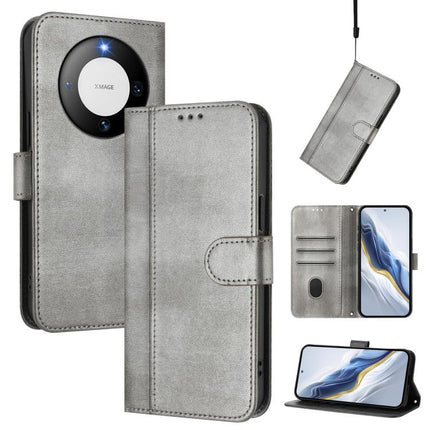 Line Splicing Buckle Retro Leather Phone Case, For Huawei Nova 12s Global, For Huawei Pura 70, For Huawei Mate 60 Pro / Mate 60 Pro+