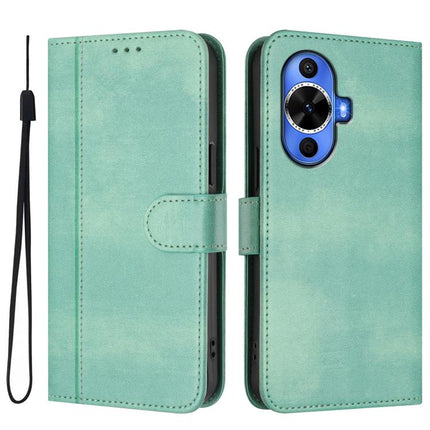 Line Splicing Buckle Retro Leather Phone Case, For Huawei Nova 12s Global, For Huawei Pura 70, For Huawei Mate 60 Pro / Mate 60 Pro+