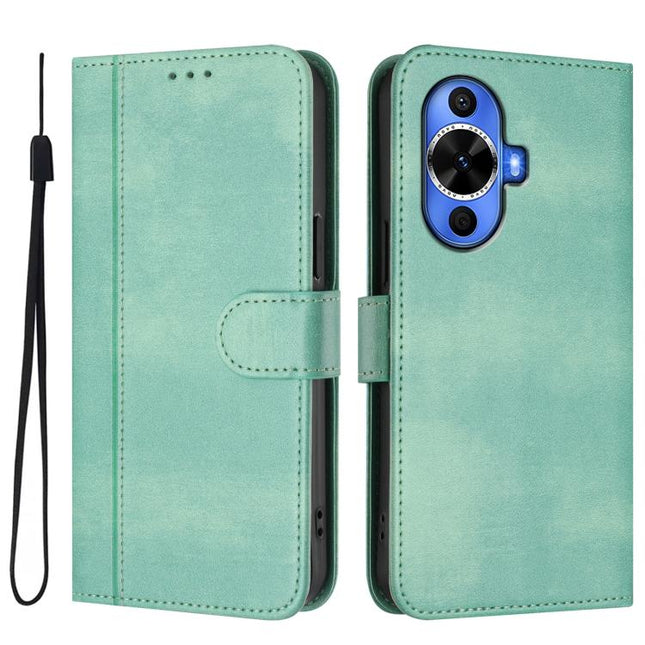 Line Splicing Buckle Retro Leather Phone Case, For Huawei Nova 12s Global, For Huawei Pura 70, For Huawei Mate 60 Pro / Mate 60 Pro+