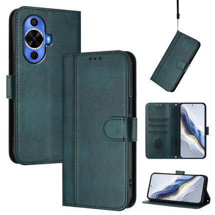 Line Splicing Buckle Retro Leather Phone Case, For Huawei Nova 12s Global, For Huawei Pura 70, For Huawei Mate 60 Pro / Mate 60 Pro+