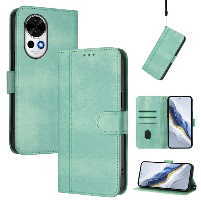 Line Splicing Buckle Retro Leather Phone Case, For Huawei Nova 13 / Nova 12, For Huawei Pura 70 Pro / Pura 70 Pro+, For Huawei nova 12i Global