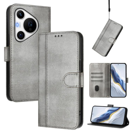 Line Splicing Buckle Retro Leather Phone Case, For Huawei Nova 13 / Nova 12, For Huawei Pura 70 Pro / Pura 70 Pro+, For Huawei nova 12i Global