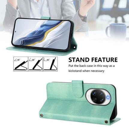 Line Splicing Buckle Retro Leather Phone Case, For Huawei nova 14 Ultra, For Huawei nova 14 Pro, For Huawei nova 14