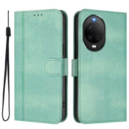 Line Splicing Buckle Retro Leather Phone Case, For Huawei nova 16z, For Huawei nova 16, For Huawei Pura 90 Pro Max 5G