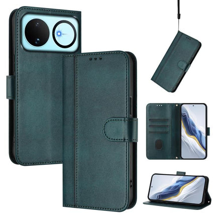 Line Splicing Buckle Retro Leather Phone Case, For Huawei nova 16z, For Huawei nova 16, For Huawei Pura 90 Pro Max 5G