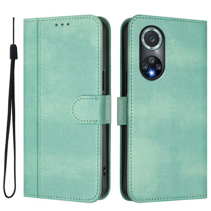 Line Splicing Buckle Retro Leather Phone Case, For Honor 50 Pro, For Honor 50 SE