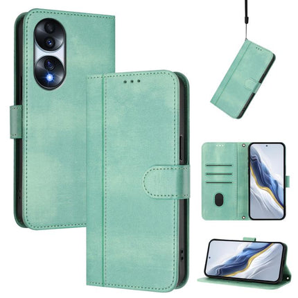 Line Splicing Buckle Retro Leather Phone Case, For Honor 70, For Honor X8 4G / X30i / Play6T Pro, For Honor 60 SE