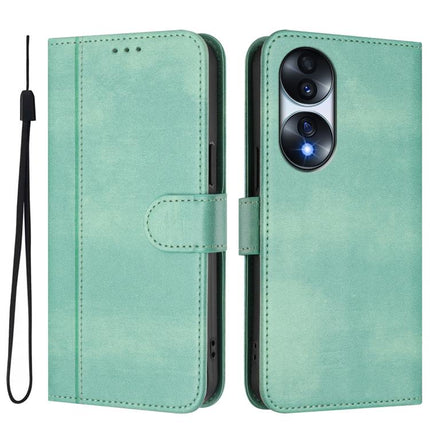 Line Splicing Buckle Retro Leather Phone Case, For Honor 70, For Honor X8 4G / X30i / Play6T Pro, For Honor 60 SE