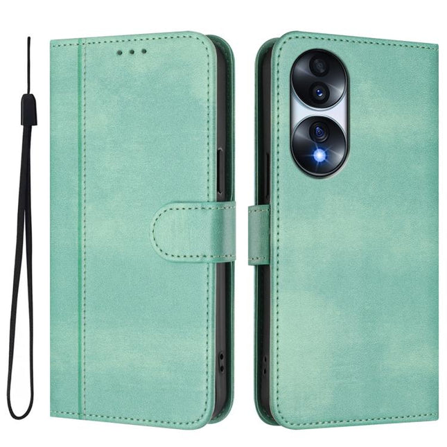 Line Splicing Buckle Retro Leather Phone Case, For Honor 70, For Honor X8 4G / X30i / Play6T Pro, For Honor 60 SE