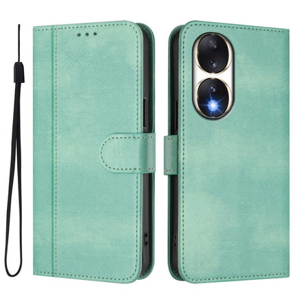 Line Splicing Buckle Retro Leather Phone Case, For Honor 90, For Honor X7a / Honor Play7T, For Honor Magic5 Pro