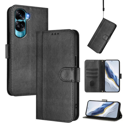 Line Splicing Buckle Retro Leather Phone Case, For Honor X8 5G / X6 4G / X6s / 70 Lite Global, For Honor 90 Lite / Honor X50i, For Honor 90 Pro