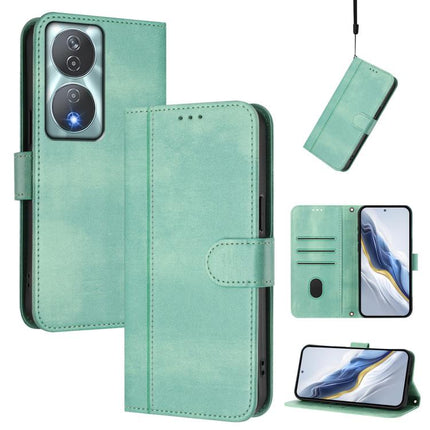 Line Splicing Buckle Retro Leather Phone Case, For Honor 200 Pro, For Honor Play 50, For Honor 90 Smart / X7b 4G / X7b 5G Global