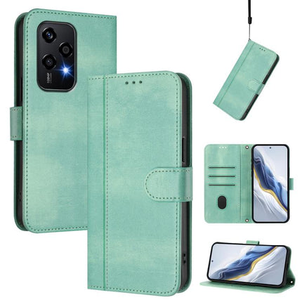 Line Splicing Buckle Retro Leather Phone Case, For Honor 200 Lite Global, For Honor Magic6 Pro, For Honor Magic6