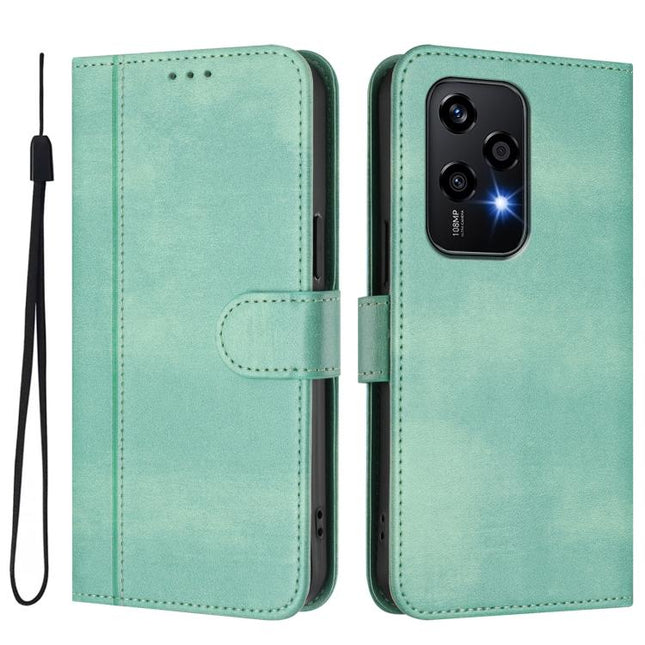 Line Splicing Buckle Retro Leather Phone Case, For Honor 200 Lite Global, For Honor Magic6 Pro, For Honor Magic6