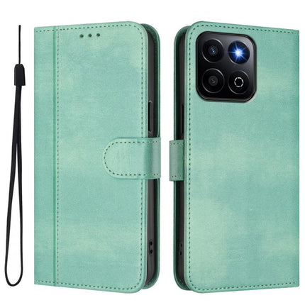 Line Splicing Buckle Retro Leather Phone Case, For Honor 200 Smart / Honor X7c 4G, For Honor X6a / X6b, For Honor 200