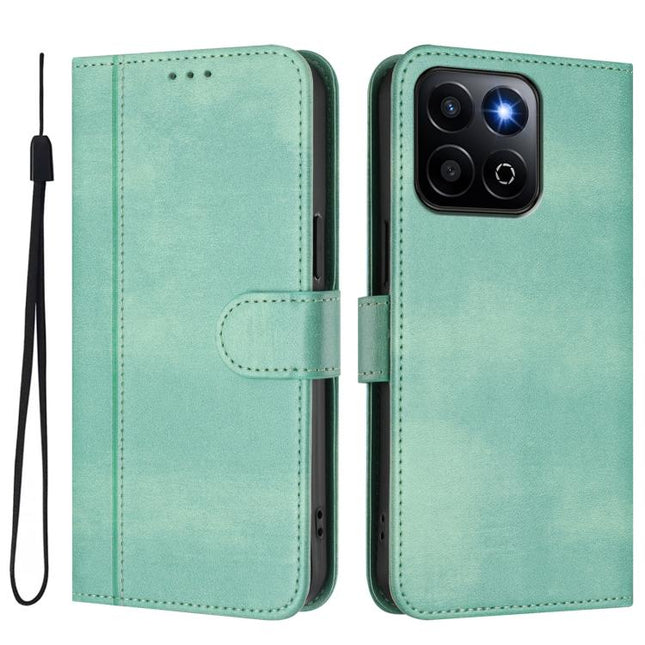 Line Splicing Buckle Retro Leather Phone Case, For Honor 200 Smart / Honor X7c 4G, For Honor X6a / X6b, For Honor 200