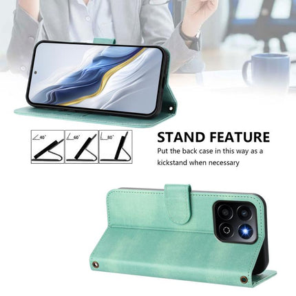 Line Splicing Buckle Retro Leather Phone Case, For Honor 200 Smart / Honor X7c 4G, For Honor X6a / X6b, For Honor 200