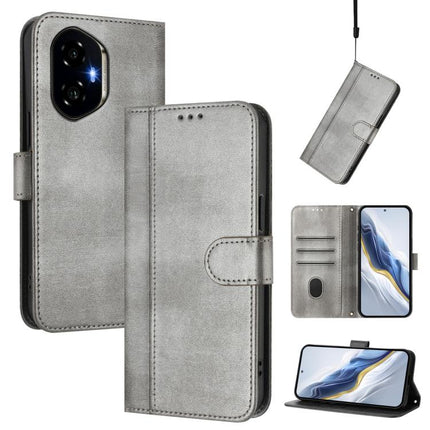 Line Splicing Buckle Retro Leather Phone Case, For Honor X9c Smart Global, For Honor 300 Pro / Honor 300 Ultra, For Honor 300