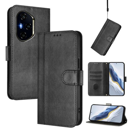 Line Splicing Buckle Retro Leather Phone Case, For Honor X9c Smart Global, For Honor 300 Pro / Honor 300 Ultra, For Honor 300
