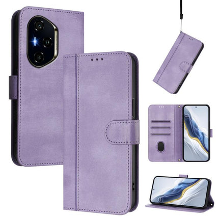 Line Splicing Buckle Retro Leather Phone Case, For Honor 400 Global 156.5mm, For Honor X8c 4G Global, For Honor X9c / Magic7 Lite