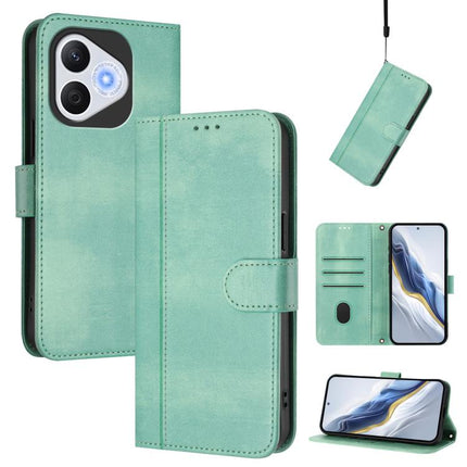 Line Splicing Buckle Retro Leather Phone Case, For Honor Power, For Honor Play 60, For Honor 400 Lite Global