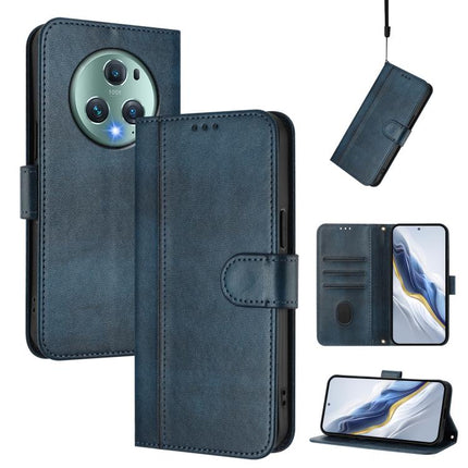 Line Splicing Buckle Retro Leather Phone Case, For Honor 90, For Honor X7a / Honor Play7T, For Honor Magic5 Pro