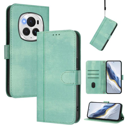 Line Splicing Buckle Retro Leather Phone Case, For Honor 200 Lite Global, For Honor Magic6 Pro, For Honor Magic6