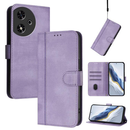 Line Splicing Buckle Retro Leather Phone Case, For Honor 200 Pro, For Honor Play 50, For Honor 90 Smart / X7b 4G / X7b 5G Global