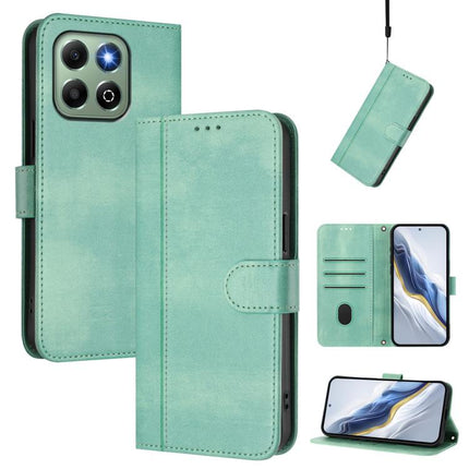 Line Splicing Buckle Retro Leather Phone Case, For Honor 200 Smart / Honor X7c 4G, For Honor X6a / X6b, For Honor 200
