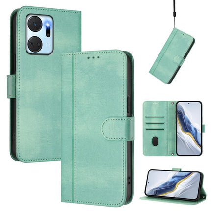 Line Splicing Buckle Retro Leather Phone Case, For Honor 90, For Honor X7a / Honor Play7T, For Honor Magic5 Pro