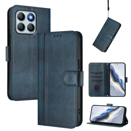 Line Splicing Buckle Retro Leather Phone Case, For Honor X8b 4G Global, For Honor X9b / Honor Magic6 Lite 5G, For Honor 100 Pro
