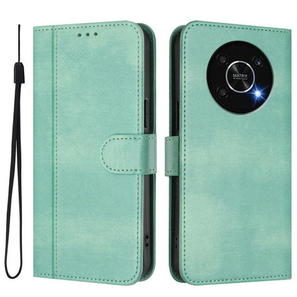 Line Splicing Buckle Retro Leather Phone Case, For Honor X9 4G / X9 5G / X30 5G, For Honor X40i, For Honor 70 Pro